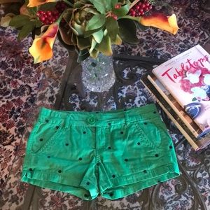 Free Style Poka Dotted shorts! Green/Navy